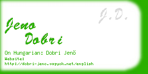 jeno dobri business card