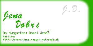 jeno dobri business card